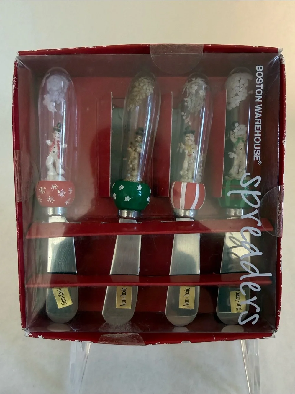 Boston Warehouse Holiday Snowman Spreaders - Red, Green, White